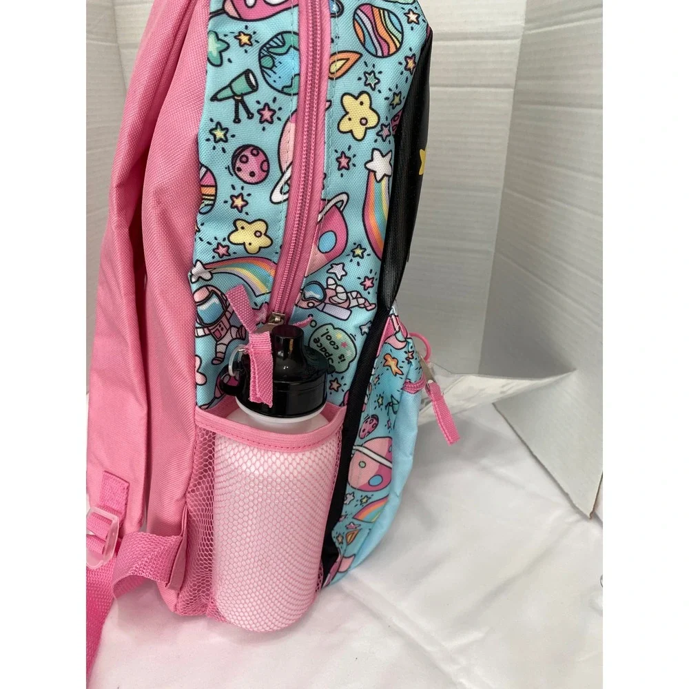 Confetti DIY Marker Kit Backpack Kids Blue Pink Space Theme Water Botte Marker K